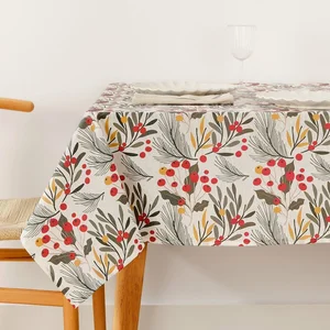 Muare Belum Nappe enduite antitache Merry Christmas Multicouleur 300 x 150 cm TU pas cher