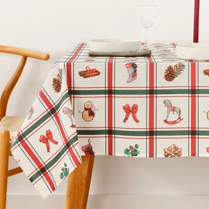 Belum Nappe enduite antitache Scottish Christmas Multicouleur 300 x 150 cm TU pas cher