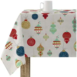 Comparateur de prix : Nappe enduite antitache belum merry christmas multicouleur 300 x 150 cm