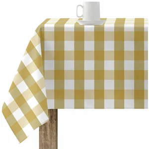 Nappe antitache belum cuadros moutarde 250 x 140 cm pas cher