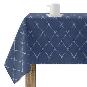 Nappe en coton à carreaux bleu marine 240x155 cm pas cher