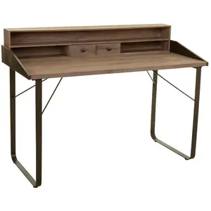Bureau Alexandra House Living Marron Bois Fer Tôle Bois d'épicéa 60 x ... pas cher