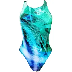 Maillot de bain de natation Turbo Light bretelles larges bleu vert femme - XL pas cher