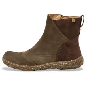 El Naturalista pour femme. 2545011DB005_5DB Bottines en cuir N5450 vertes (39), Plat, Fermeture éclair, Casuel