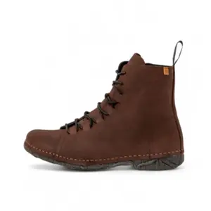 El Naturalista pour femme. 2N9091112005_012 Bottines en cuir N909 Pleasant brown (39), Marron, Plat, Aucun, Casuel