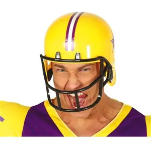 Casque de football américain adulte jaune - Accessoire de déguisement pas cher