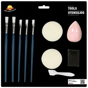 Guirca 15653 Set d'accessoires de Maquillage pour Le Corps, avec pinceaux et éponges, Couleur