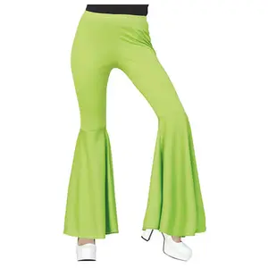 pantalon pattes d'éléphant élastique vert femme - guirca 16909