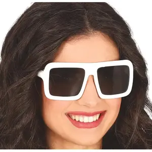 Non communiqué paire de lunettes soleil pvc carrées blanc adulte - générique 16194Vendu parfnac