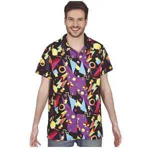 Comparateur de prix : chemise bariolée noir années 80 homme - guirca 16403
