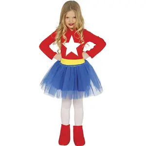 Fiestas Guirca Déguisement Supergirl Étoile Fille L-(10/12 Ans)