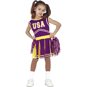 Comparateur de prix : FIESTAS GUIRCA, S.L. Déguisement de Pom Pom Girl Lila pour Fille L-(10/12 Ans)