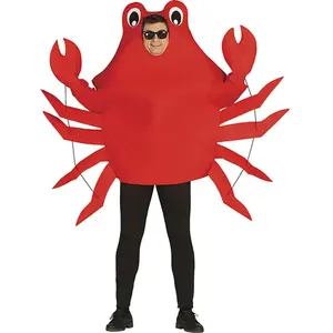 FIESTAS GUIRCA Crabe Drôle Déguisement Homme ou Femme - Costume de Comédie pour Homme et Femme Taille S 36-38