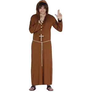 Comparateur de prix : Feestshop.be Déguisement moine adulte religieux en polyester - taille unique - marron