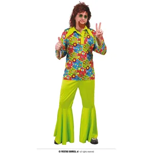 Comparateur de prix : FIESTAS GUIRCA Déguisement Hippie Homme L - Vert - Polyester - Costume années 70