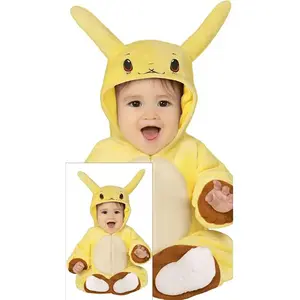 FIESTAS GUIRCA | Costume Chinchilla Électrique Bébé (12-18 Mois) - Cagoule, Queue et Combinaison - Costumes de Jeux Vidéo, Cosplay et Animaux pour Halloween - Unisexe - Jaune et MarronVendu paramazon