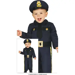 Comparateur de prix : déguisement policier uniforme bébé - 12/18 mois - bleu - guirca 87610