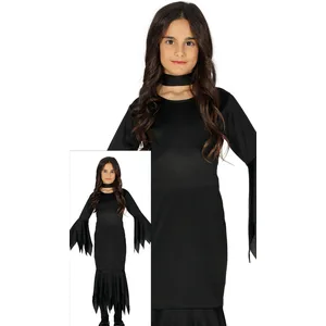 Fiestas Guirca Déguisement de Morticia Noir pour Fille L-(10/12 Ans)