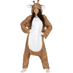 Comparateur de prix : Fiestas Guirca Déguisement Pyjama Girafe Adulte - ALPEXE - Taille 42-44 - Blanc Jaune Marron - Intérieur