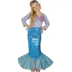 Comparateur de prix : déguisement sirène des mers fille - 7/9 ans - bleu - guirca 85834