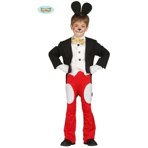 Comparateur de prix : Fiestas Guirca Costume Enfant Souris Mickey - Rouge / Noir - 3/4 ans