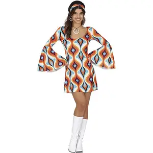 Guirca Costume disco robe années 70 pour femme (M) pas cher
