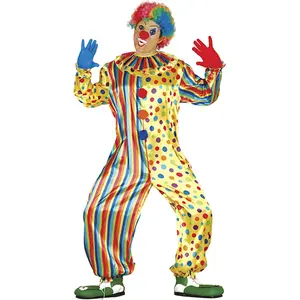 FIESTAS GUIRCA Costume de clown coloré pour homme - Pour carnaval, fête, anniversaire - Taille M - XL pas cher