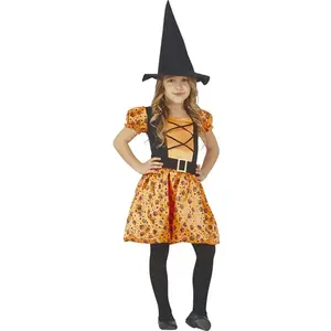 Fiestas Guirca Déguisement Costume Citrouille sorcière Halloween Enfant Fille 10-12 Ans