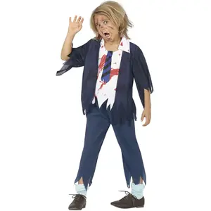 Fiestas Guirca Déguisement Costume Lycéen Zombie High School Halloween Enfant 5-6 Ans