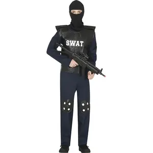 Comparateur de prix : Fiestas Guirca déguisement agent swat police ado - 14/16 ans - noir - générique 77354