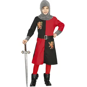 Comparateur de prix : FIESTAS GUIRCA Costumes de Chevalier Médiéval - Costume de Guerrier Rouge et Noir pour Enfants de 3-4 Ans