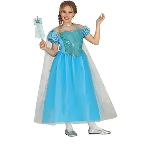 Guirca déguisement reine des glaces fille - 5/6 ans - bleu - générique 77768 pas cher