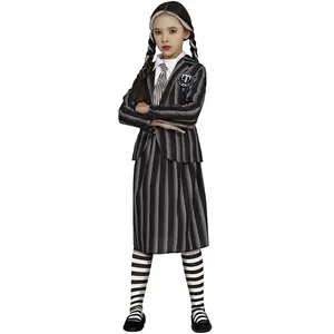 FIESTAS GUIRCA Fille de Famille Gothique Costume Uniforme Scolaire - Déguisement Halloween Fille 7-9 Ans