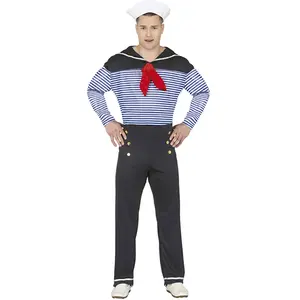déguisement matelot marinière pantalon homme - l - bleu - guirca 79299