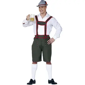Comparateur de prix : FIESTAS GUIRCA Oktoberfest Costume Déguisement Homme - Costume Bavarois Fête de la Bière - Look Lederhosen Déguisement Homme Taille S 46-48