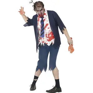 Fiestas Guirca Déguisement Costume Homme Lycéen Zombie High School Halloween Taille Adulte Medium 48-50