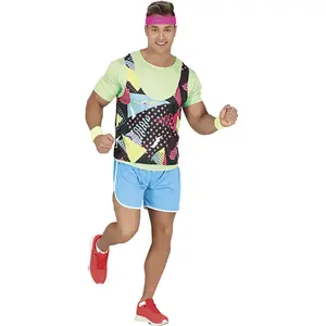 Comparateur de prix : déguisement sport gymaste aérobic années 80 homme - m - vert - guirca 79705