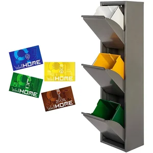 WELL HOME MOBILIARIO & DECORACIÓN Poubelle et recyclage métallique ave...Vendu paramazon