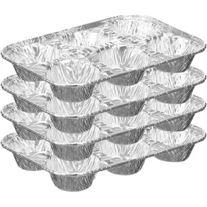 Bergner - Lot de 4 Moules avec 6 cavités chromés - D. 7 cm OS