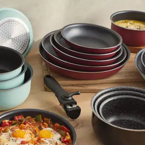 Bergner - Lot de 2 Poêles avec poignée amovible + 3 casseroles avec po... pas cher