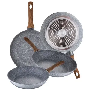 Comparateur de prix : San Ignacio Jeu de 4 poêles à frire ø20 ø24 ø26 et ø28 daimiel - aluminium forgé - induction