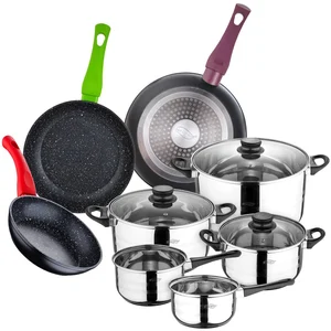 Comparateur de prix : San Ignacio Ensemble De Casseroles Et Poêles 18/22/26 Cm Pk3161 8 Pièces