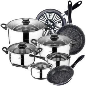 Comparateur de prix : San Ignacio Ensemble De Casseroles Et Poêles Toledo 18/20/24 Cm Pk3786 8 Pièces