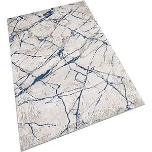 Tapis salon en polyester Pierre Grise - 100x150cm - Grise - Wellhome pas cher
