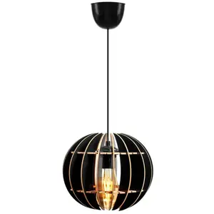 WELLHOME Lampe de toit de 60 cm. Noir, type e 27 max 45 - 60 WVendu parcarrefour