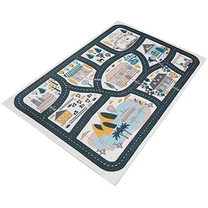 WELL HOME MOBILIARIO & DECORACIÓN Tapis en polyester estampillé 100 x 200 cm pas cher