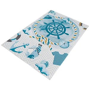 WELL HOME MOBILIARIO & DECORACIÓN Tapis en polyester imprimé 100 x 200cm modèle Mariner multicolore pas cher