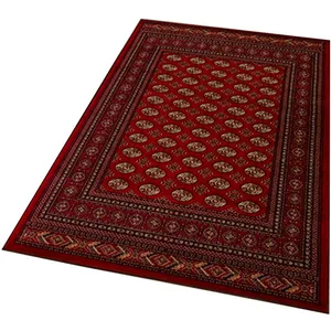 Tapis salon en polyester Design Coloré RougeNoir - 100x150cm - RougeNoir - Wellhome pas cher