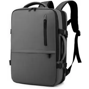 DAM Sac à dos cabine de voyage extensible avec multi-compartiments et connexion USB. 30x14x45 cm. Gris TU pas cher