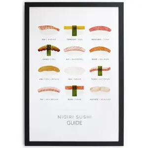 Adapta Blue - Cadre Sushi multicolore - 60x40 cm OS pas cher